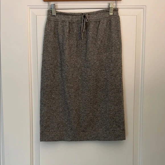 Vince Gray Wool Cashmere Pencil Skirt Knee-Length - Picture 3 of 6